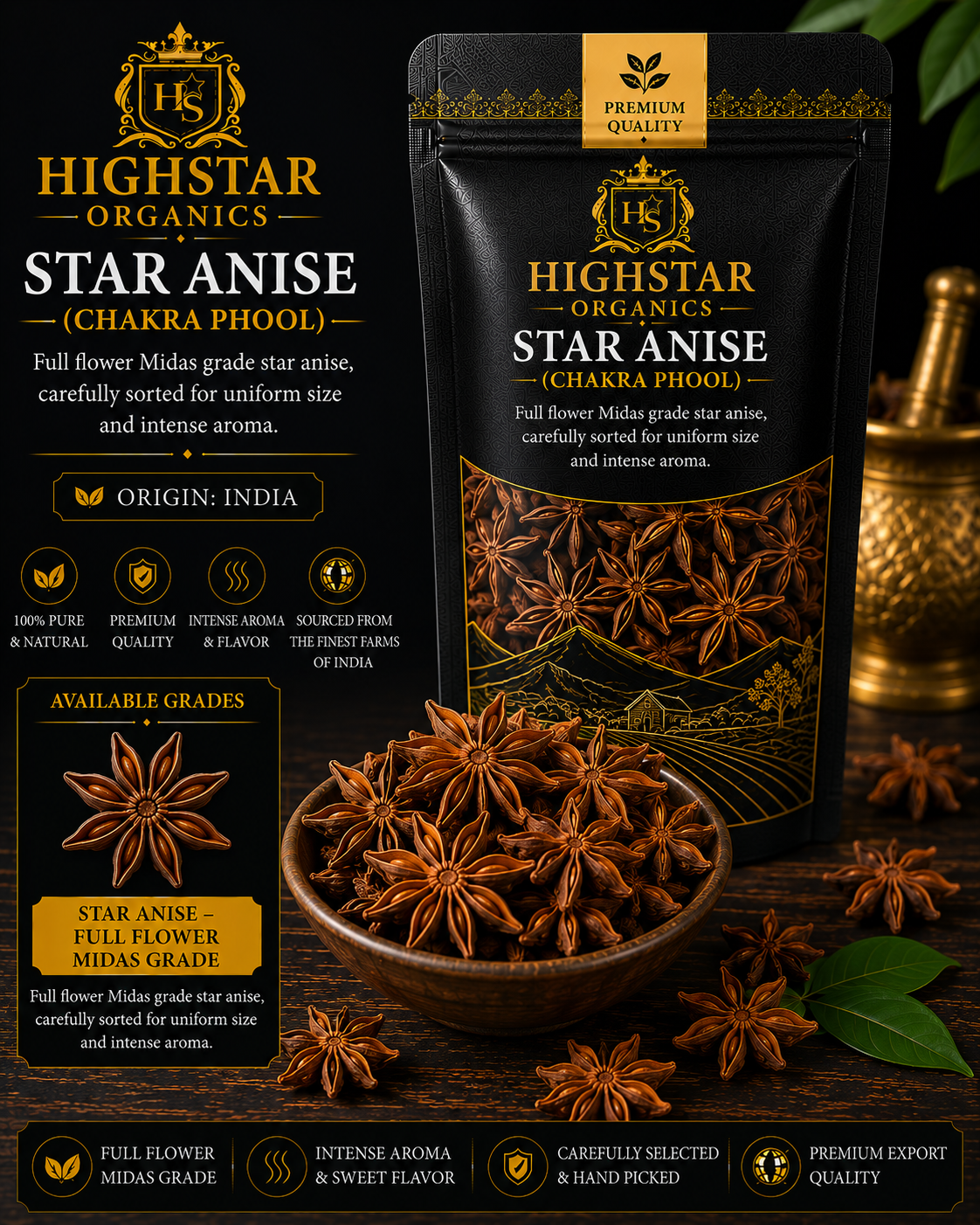Star Anise - Full Flower Midas Grade